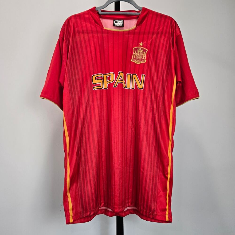 Drako Spain Soccer Jersey Shirt Red Yellow Mens Medium‎ Performance